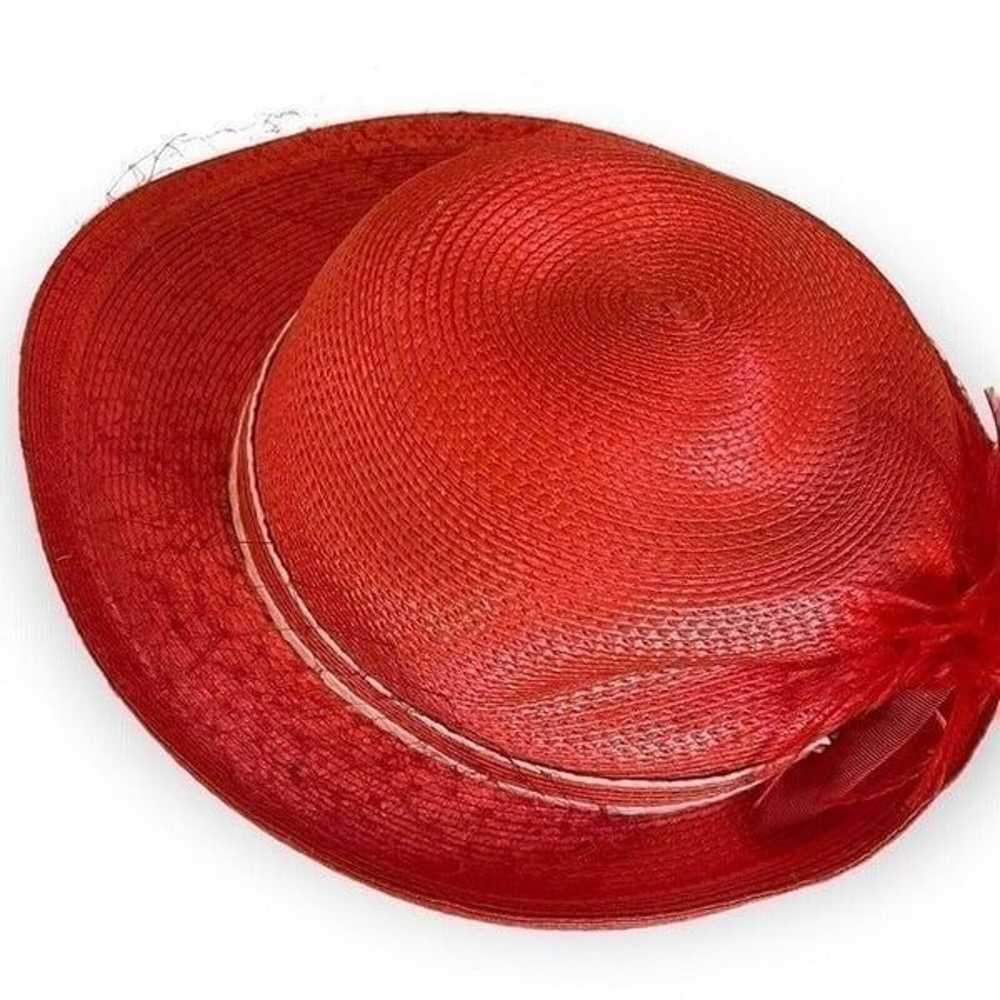 Designed By Sylvia New York Derby Hat Womens Red … - image 4