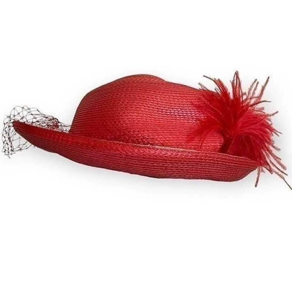 Designed By Sylvia New York Derby Hat Womens Red … - image 5