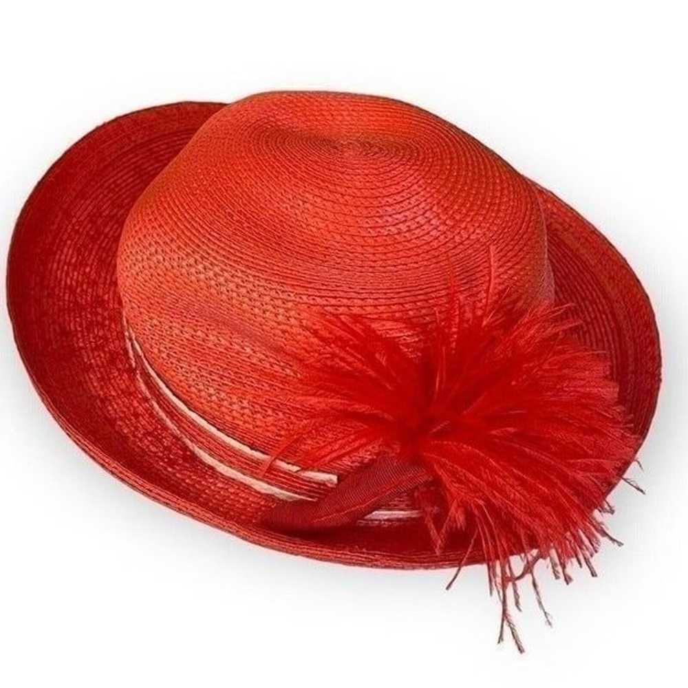 Designed By Sylvia New York Derby Hat Womens Red … - image 6
