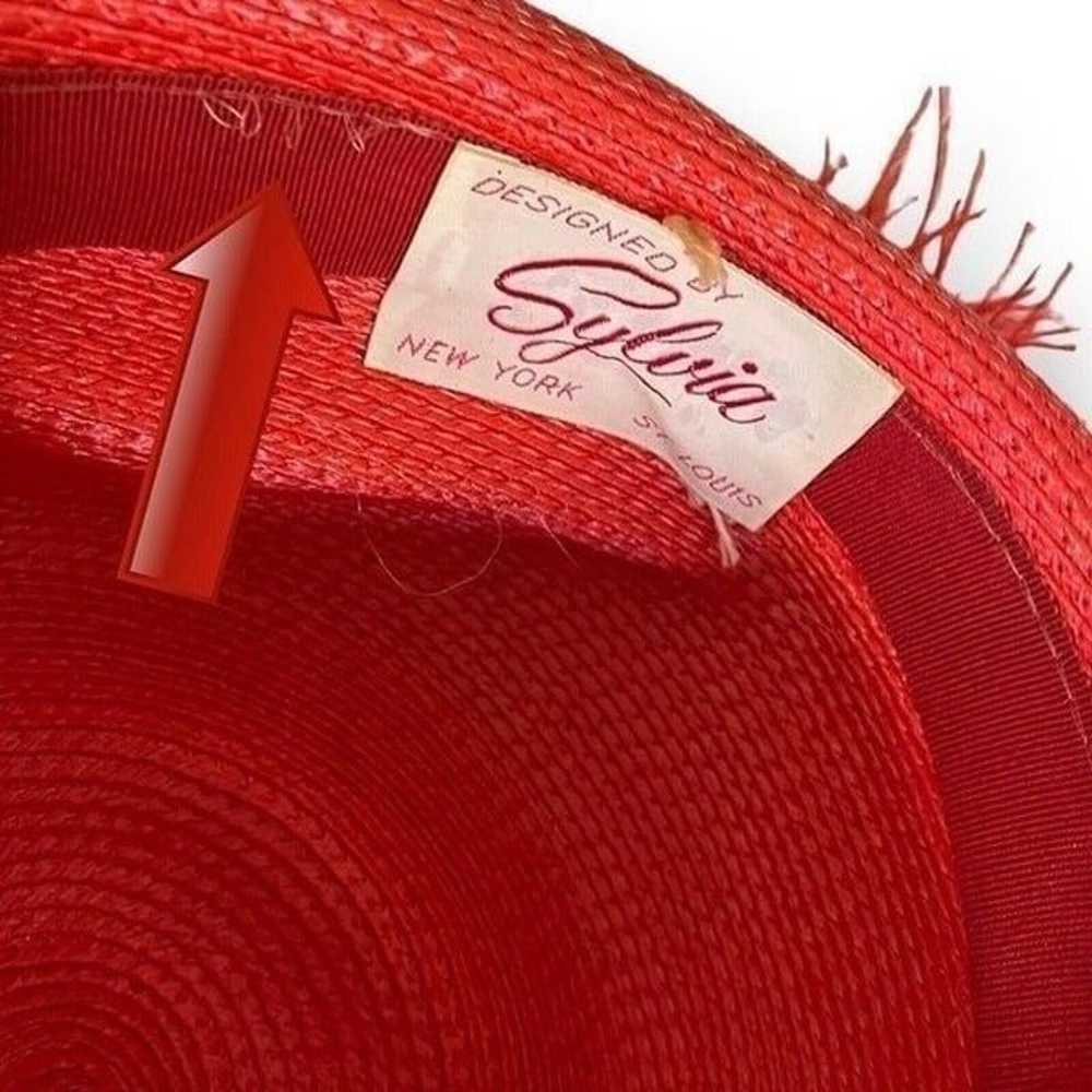 Designed By Sylvia New York Derby Hat Womens Red … - image 7