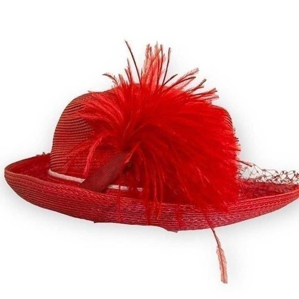 Designed By Sylvia New York Derby Hat Womens Red … - image 9