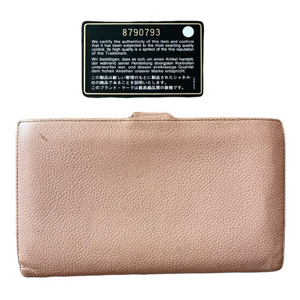 Chanel CC Pink Caviar Leather Bifold Snap Wallet … - image 2