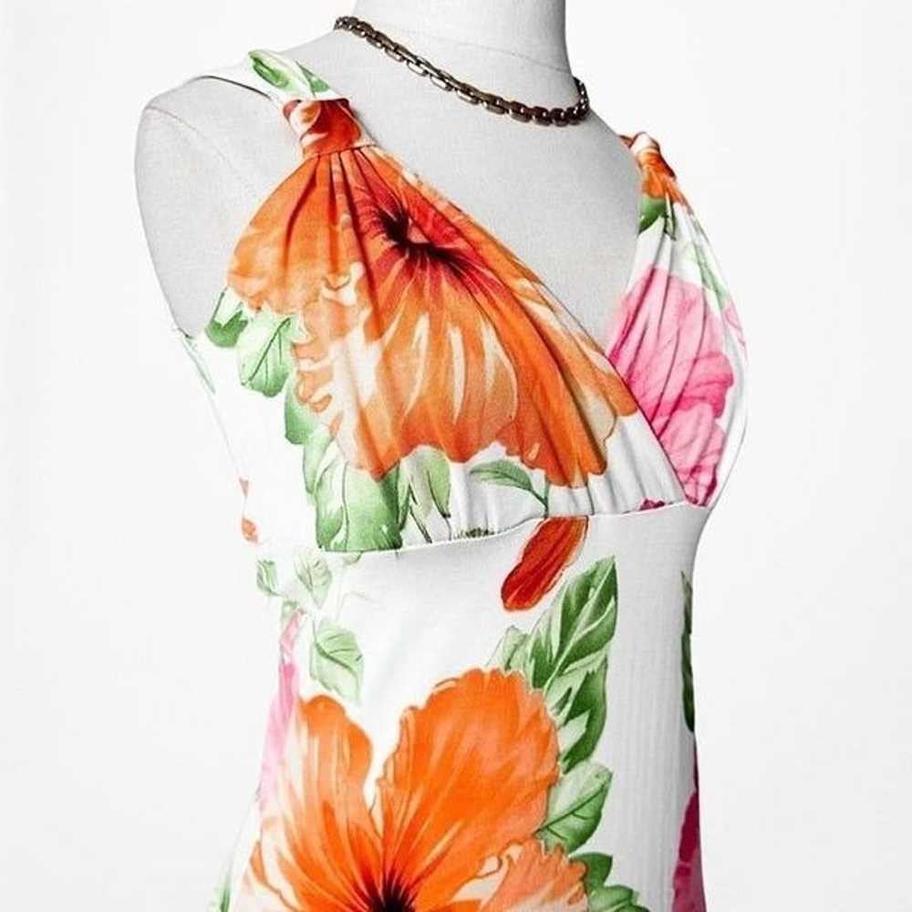 Vintage Floral Knit Silk Knee Length Flared Cockt… - image 6