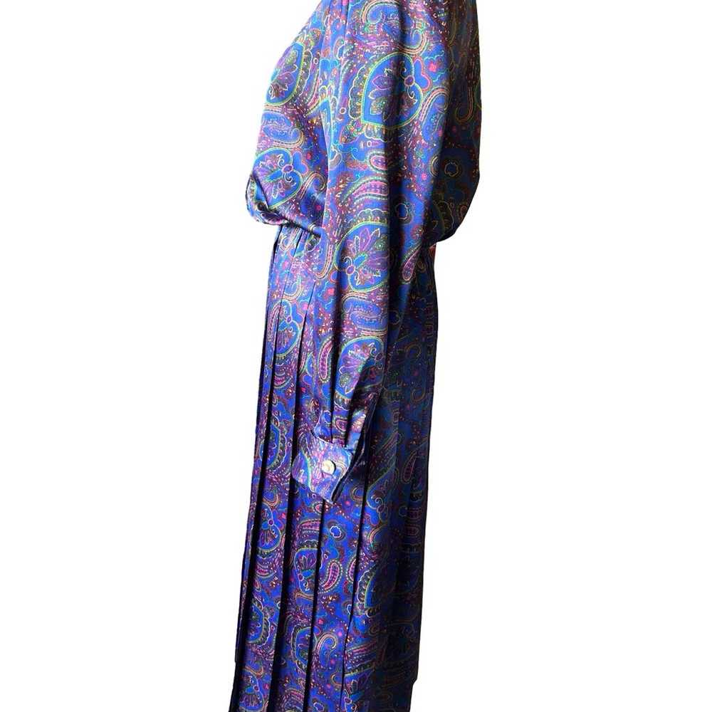 Vintage Talbots Long Sleeve Paisley Dress Size 8 - image 2