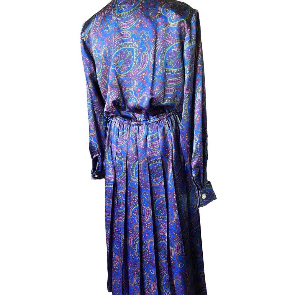 Vintage Talbots Long Sleeve Paisley Dress Size 8 - image 3