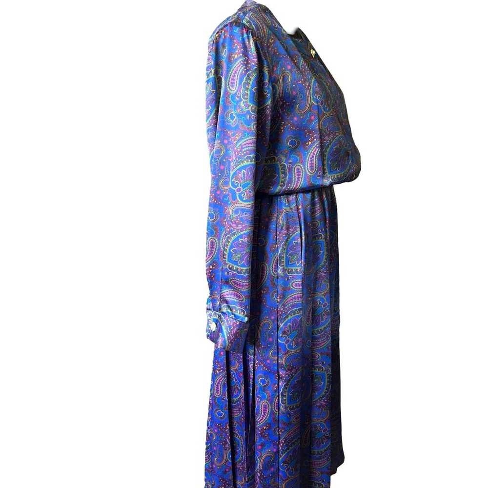 Vintage Talbots Long Sleeve Paisley Dress Size 8 - image 4