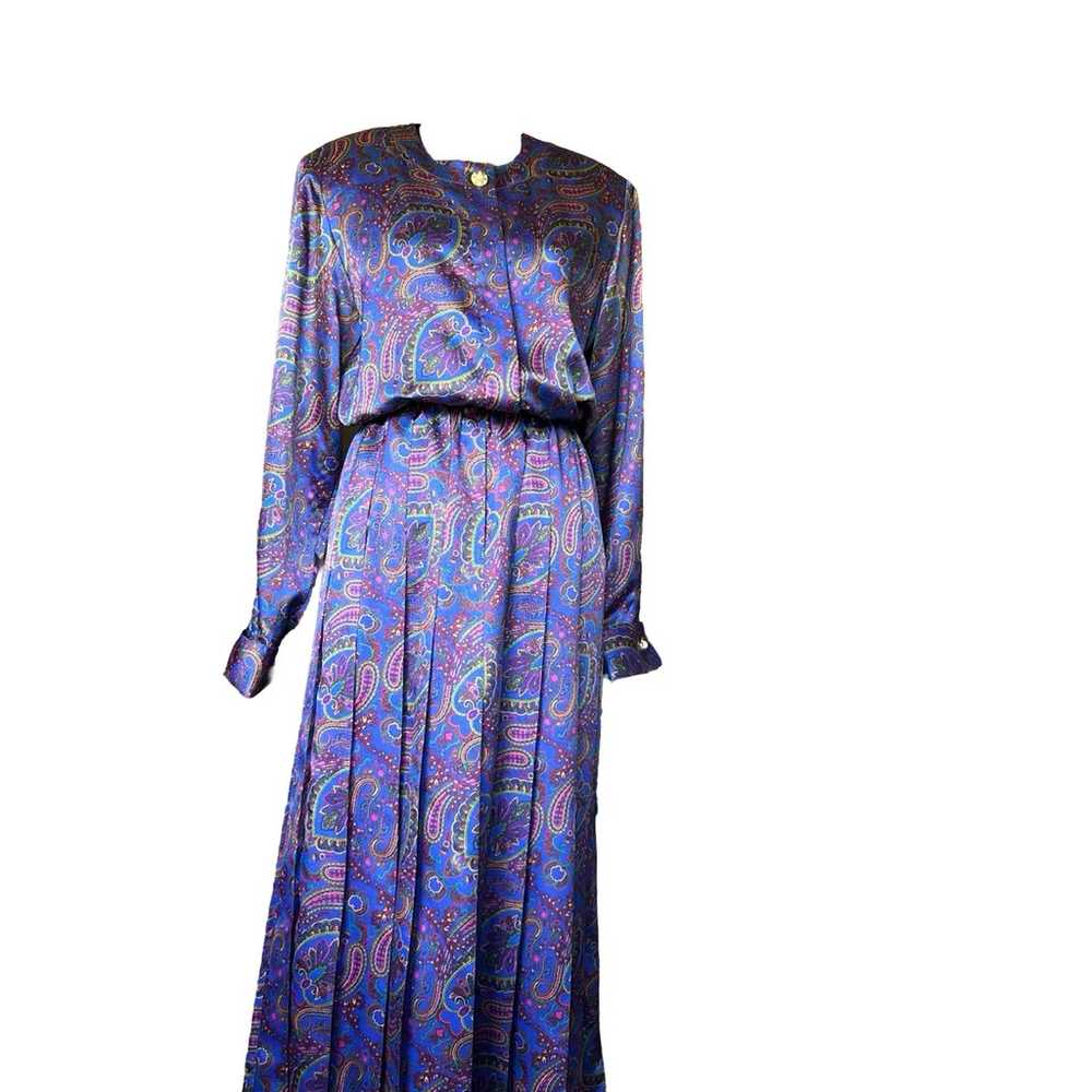 Vintage Talbots Long Sleeve Paisley Dress Size 8 - image 5