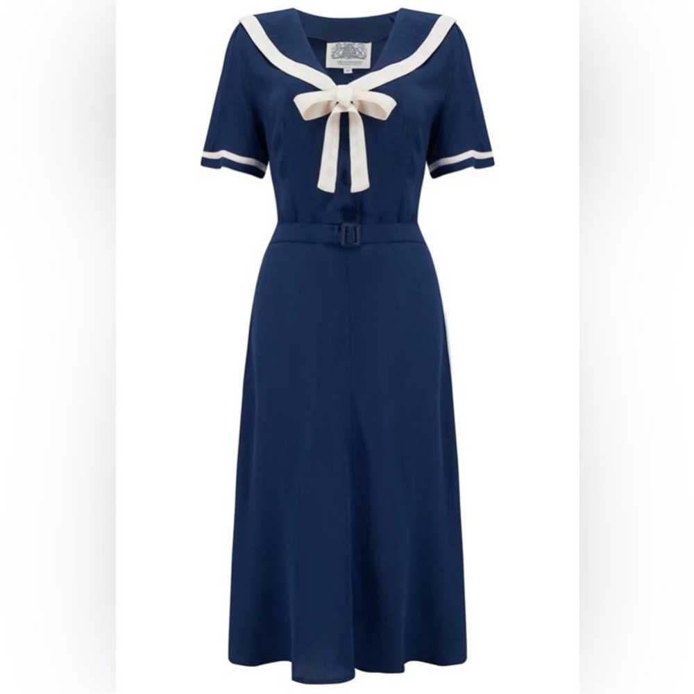 Seamstress of Bloomsbury Patti Sailor Dress-Navy - image 2