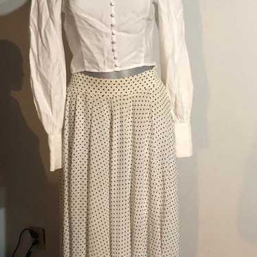 Maxi skirt long flowing polka dot skirt with cors… - image 1