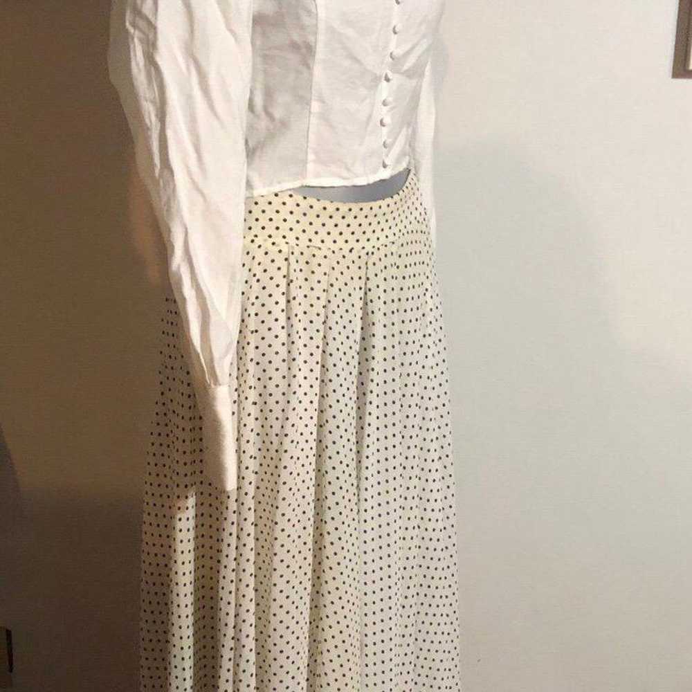 Maxi skirt long flowing polka dot skirt with cors… - image 2