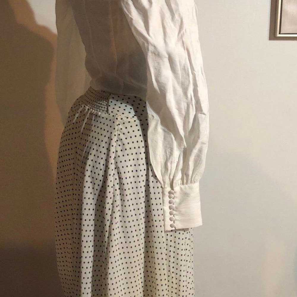 Maxi skirt long flowing polka dot skirt with cors… - image 3