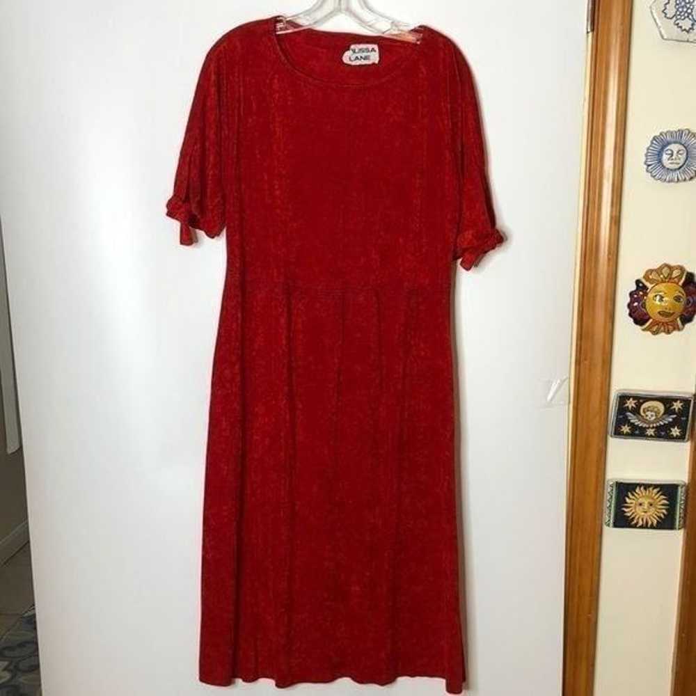 Vintage Melissa Lane Women's Dress Short Sleeve w… - image 1