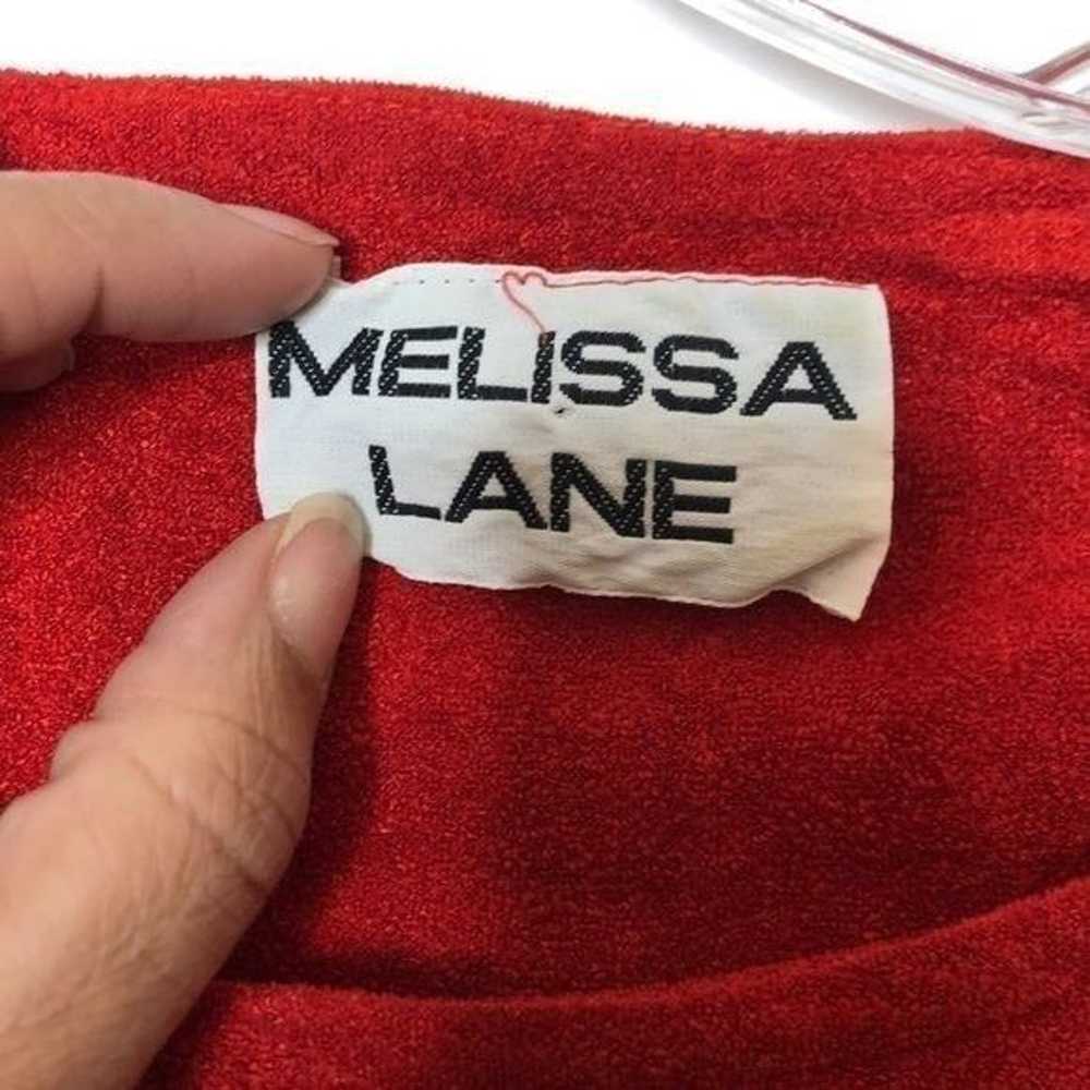 Vintage Melissa Lane Women's Dress Short Sleeve w… - image 2