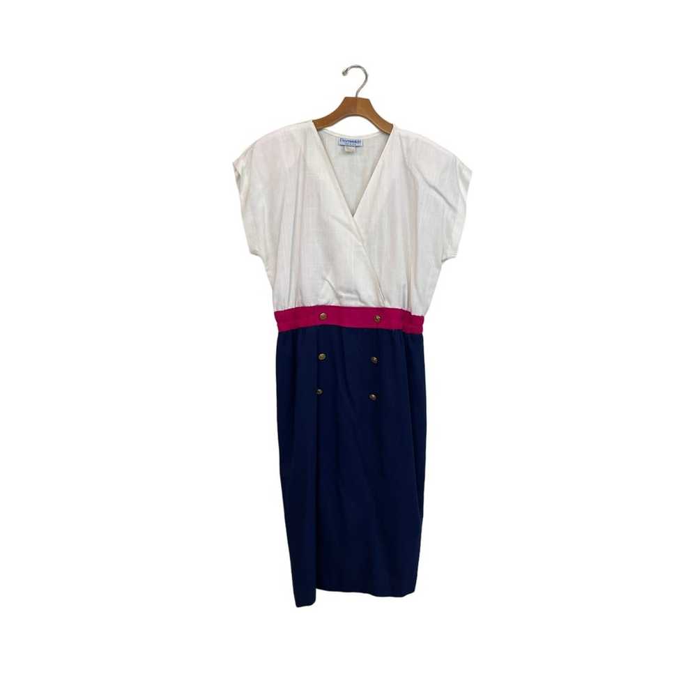 Vintage Periwinkle Two Tone Dress, Size 16 - image 3