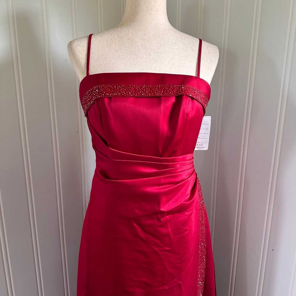 Vintage 90s/Y2K Red Whimsigoth Maxi Prom Dress si… - image 2