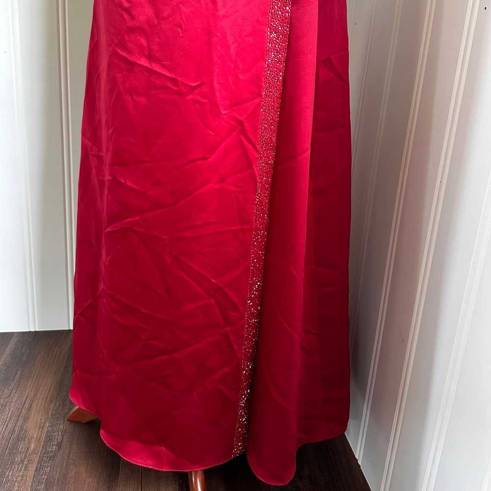 Vintage 90s/Y2K Red Whimsigoth Maxi Prom Dress si… - image 3