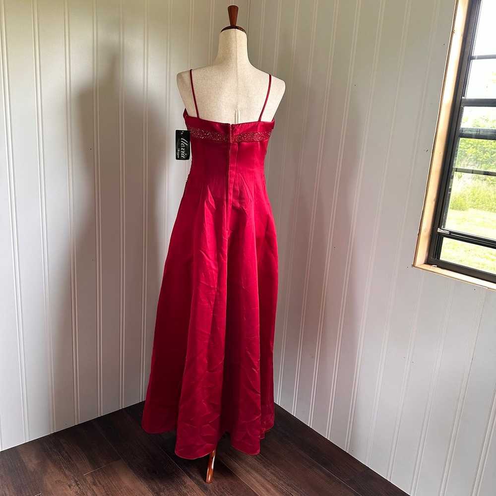 Vintage 90s/Y2K Red Whimsigoth Maxi Prom Dress si… - image 4