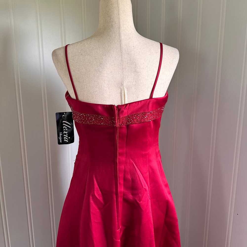 Vintage 90s/Y2K Red Whimsigoth Maxi Prom Dress si… - image 5