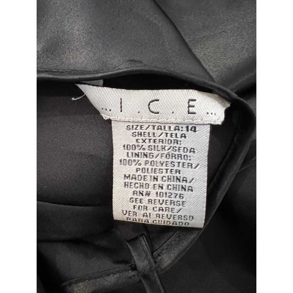 Vintage 90s ice Black silky Satin slip maxi dress… - image 5