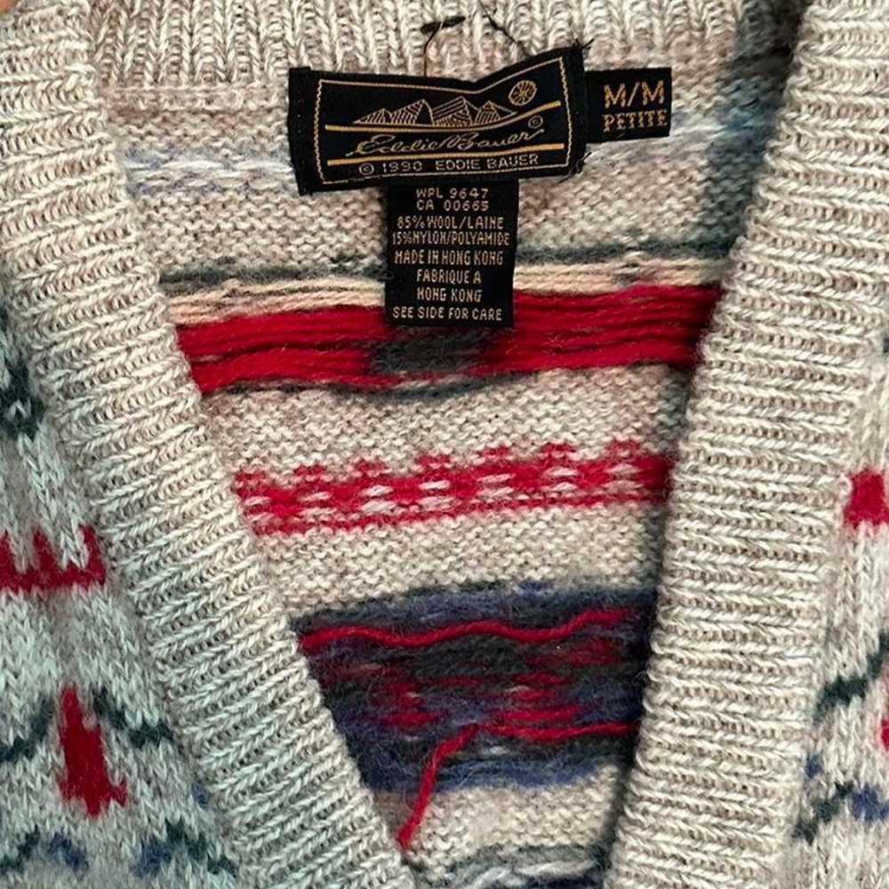 Vintage Eddie Bauer Button Up Sweater Vest - image 3