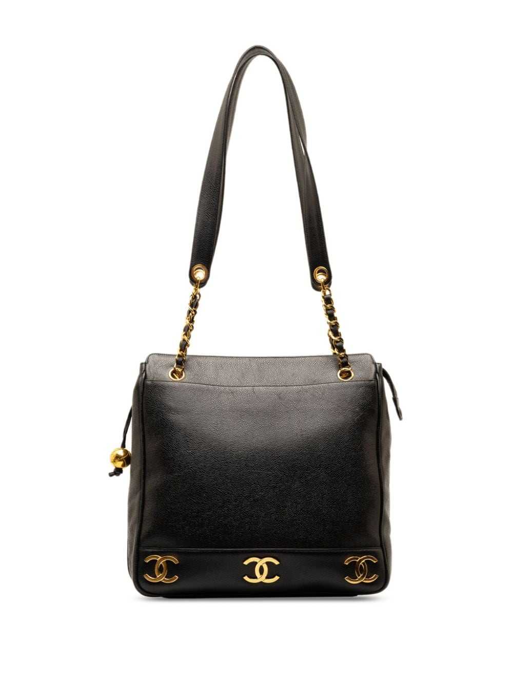 CHANEL Pre-Owned 1991-1994 Triple CC Caviar tote … - image 1