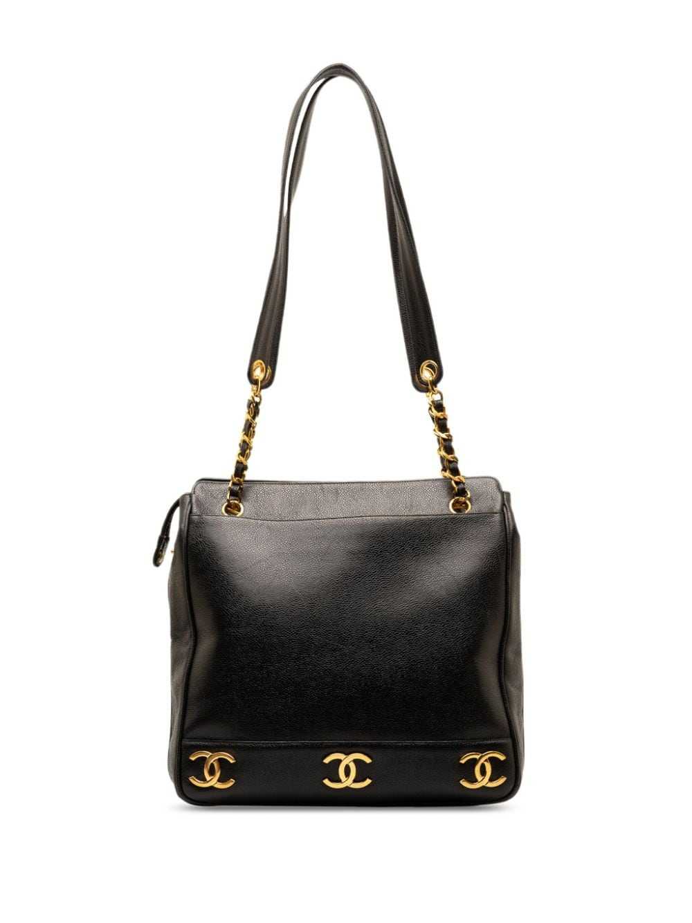 CHANEL Pre-Owned 1991-1994 Triple CC Caviar tote … - image 2