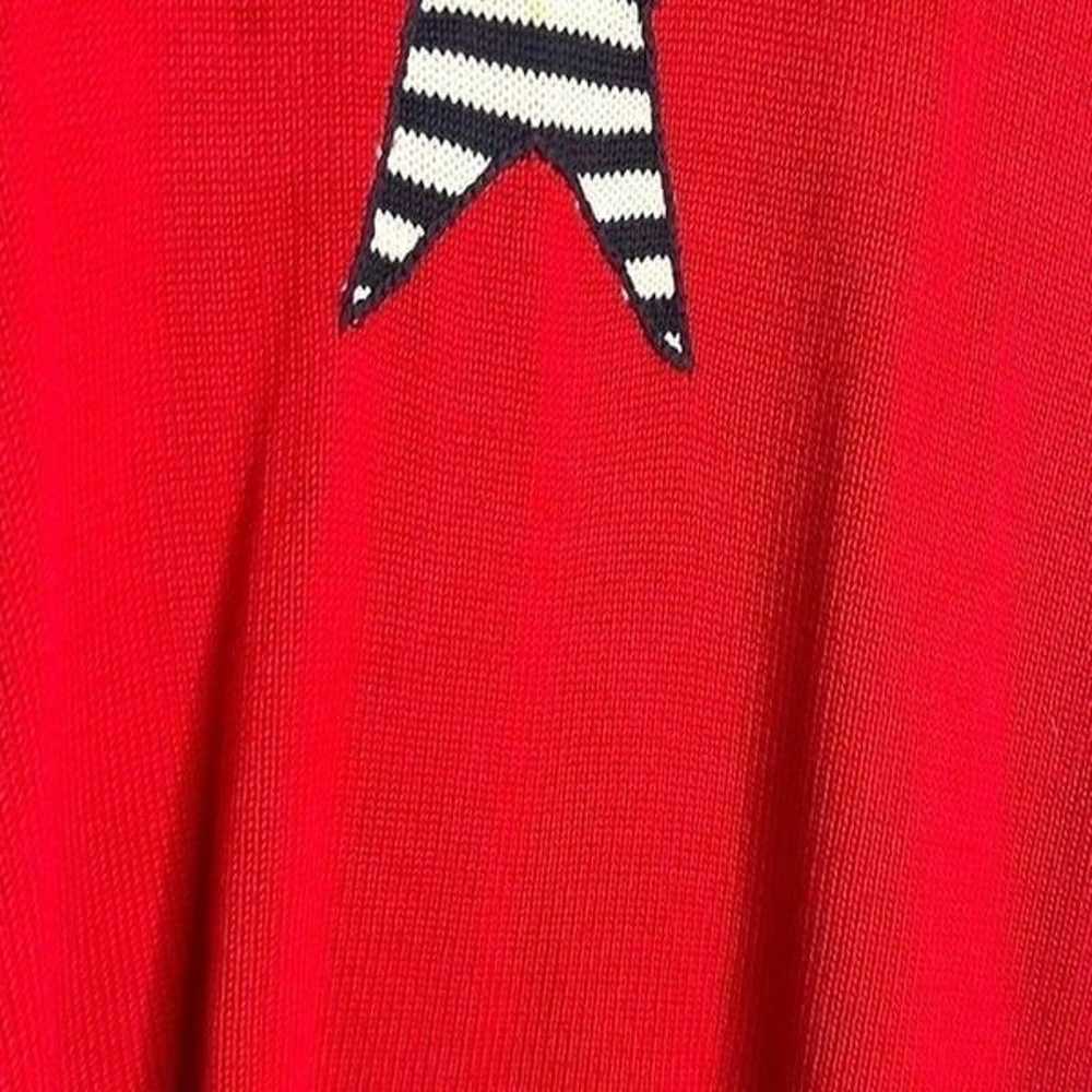 Quaker Factory Tunic Sweater Women's Medium Red P… - image 4
