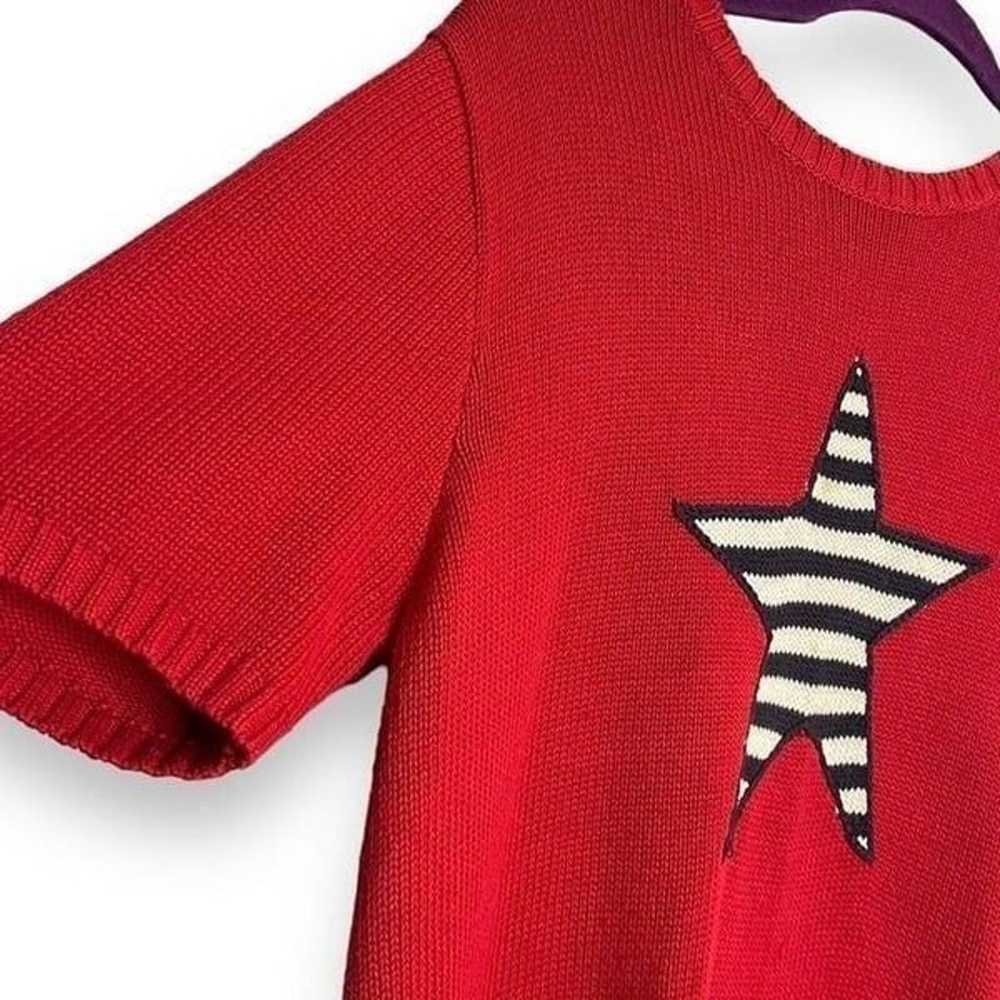 Quaker Factory Tunic Sweater Women's Medium Red P… - image 5