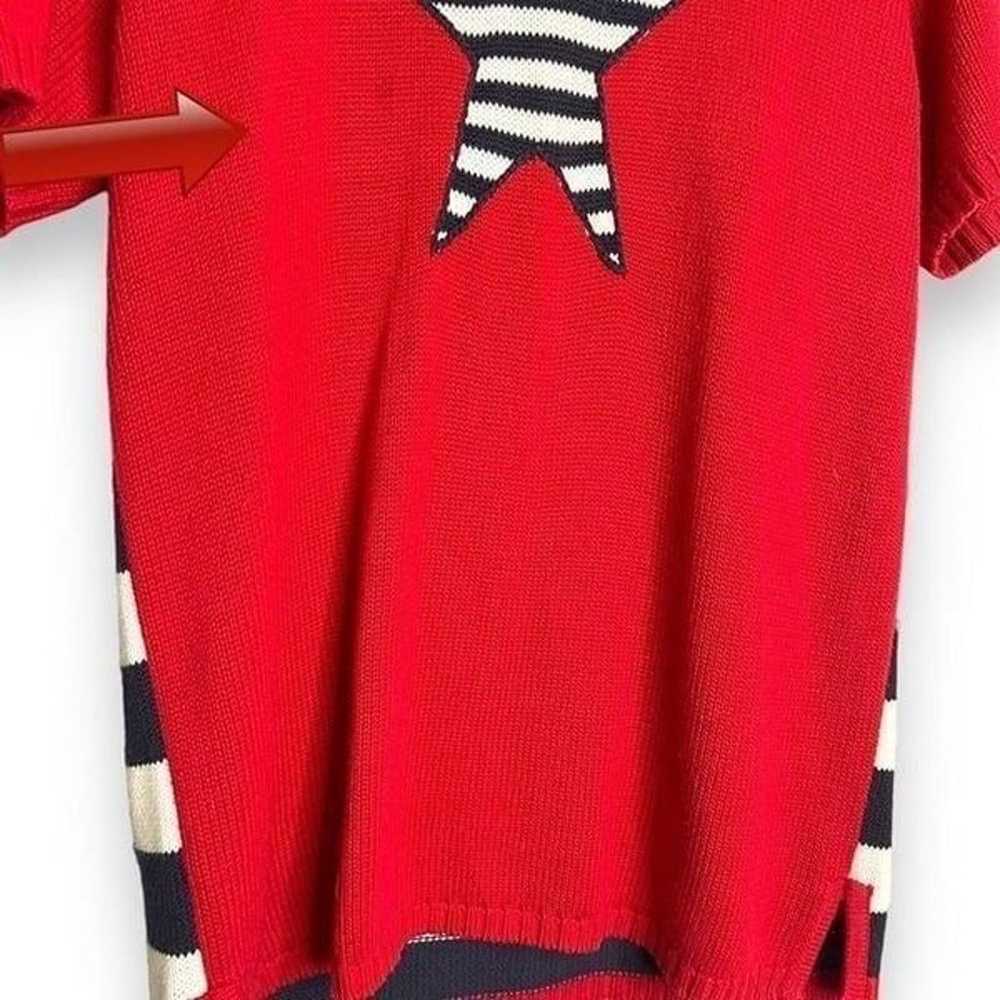 Quaker Factory Tunic Sweater Women's Medium Red P… - image 8