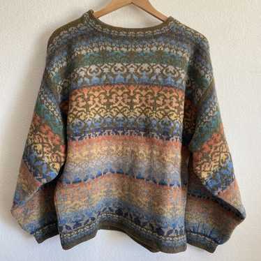 Rachel Grimmer Sweater Vtg Hand Made 100% Wool Pu… - image 1