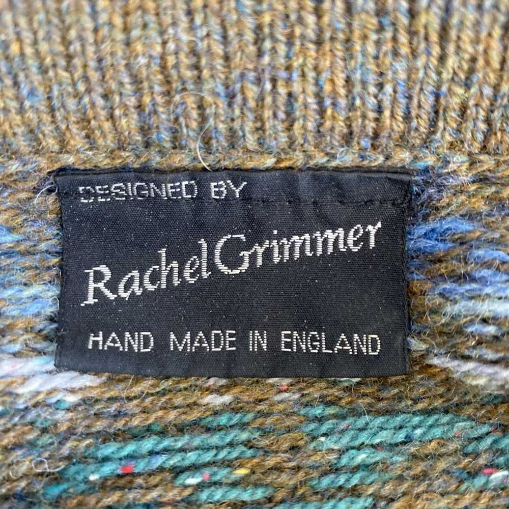 Rachel Grimmer Sweater Vtg Hand Made 100% Wool Pu… - image 8