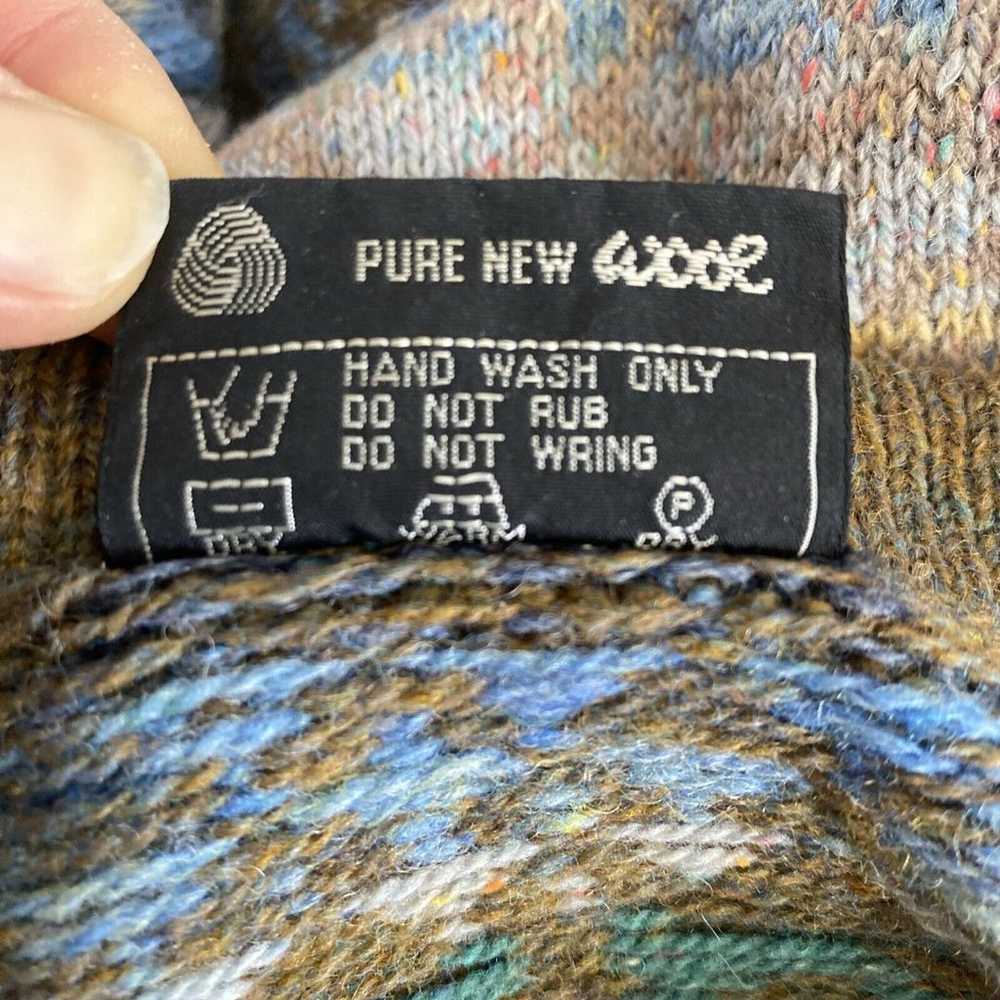 Rachel Grimmer Sweater Vtg Hand Made 100% Wool Pu… - image 9