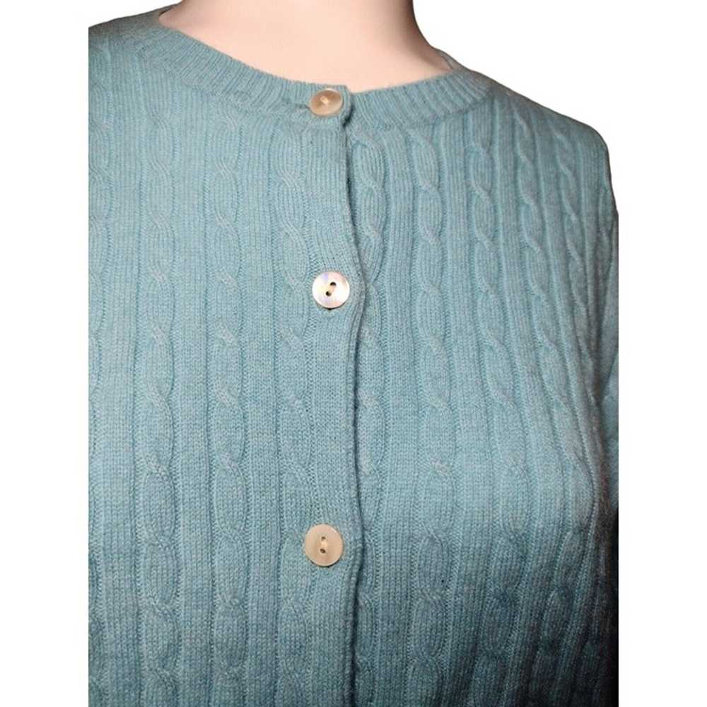Madison Studio All Cashmere Cable Knit Cardigan S… - image 2
