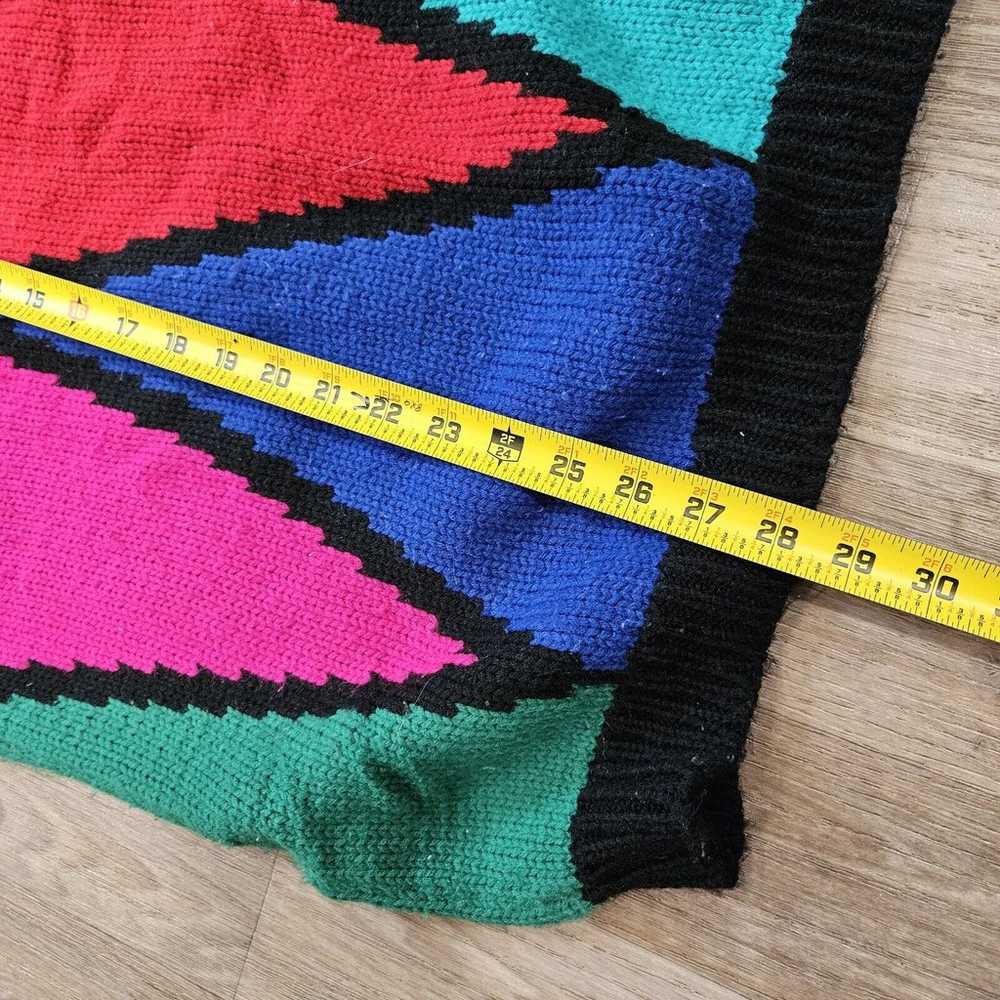 Vtg 80s Colorblock Sweater Womens Size 22W 2XL Mu… - image 8
