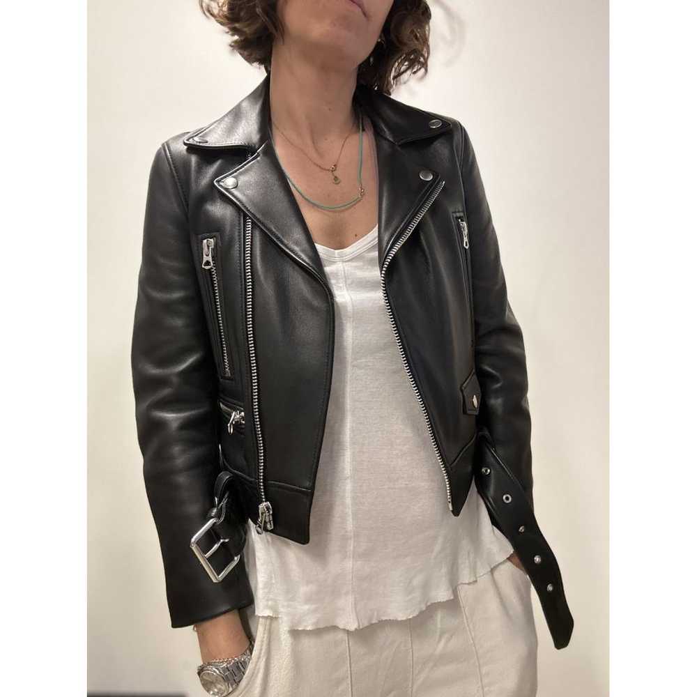 Acne Studios Leather biker jacket - image 5