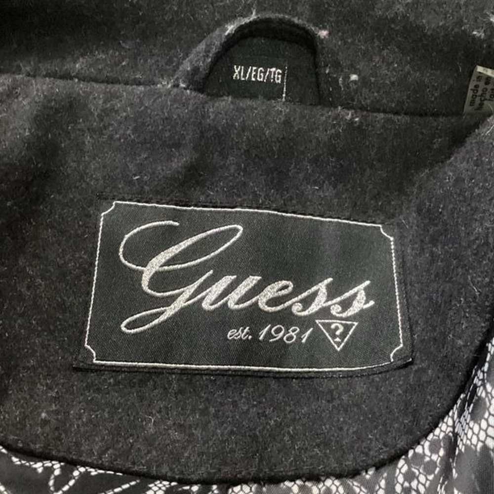 Guess Hooded Puffer Babydoll Peacoat Jacket Size … - image 9