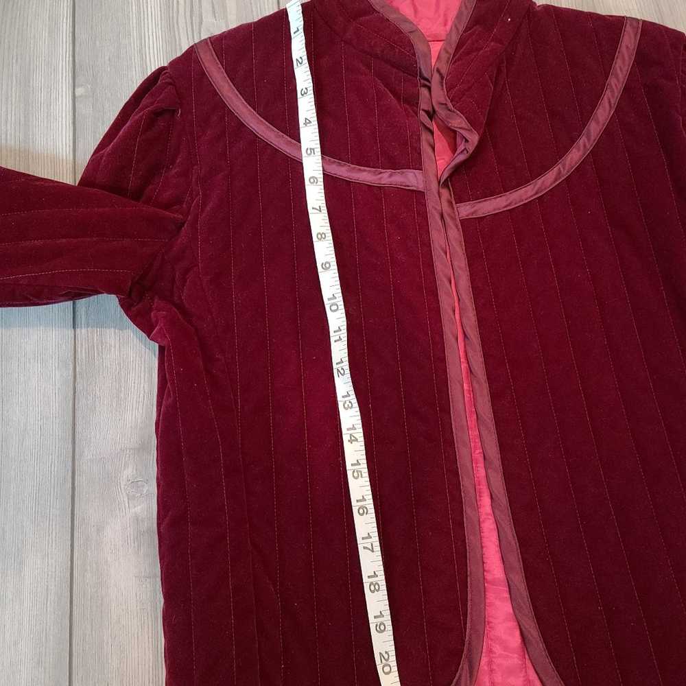 Vintage velvet blazer red velvet jacket Vintage j… - image 10