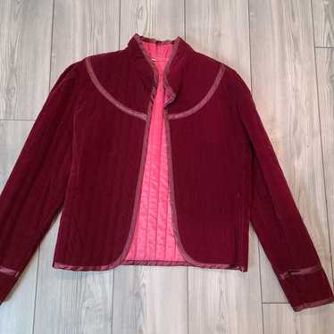 Vintage velvet blazer red velvet jacket Vintage j… - image 1