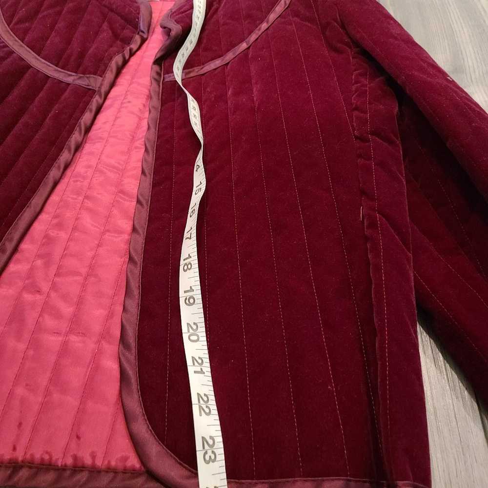 Vintage velvet blazer red velvet jacket Vintage j… - image 6