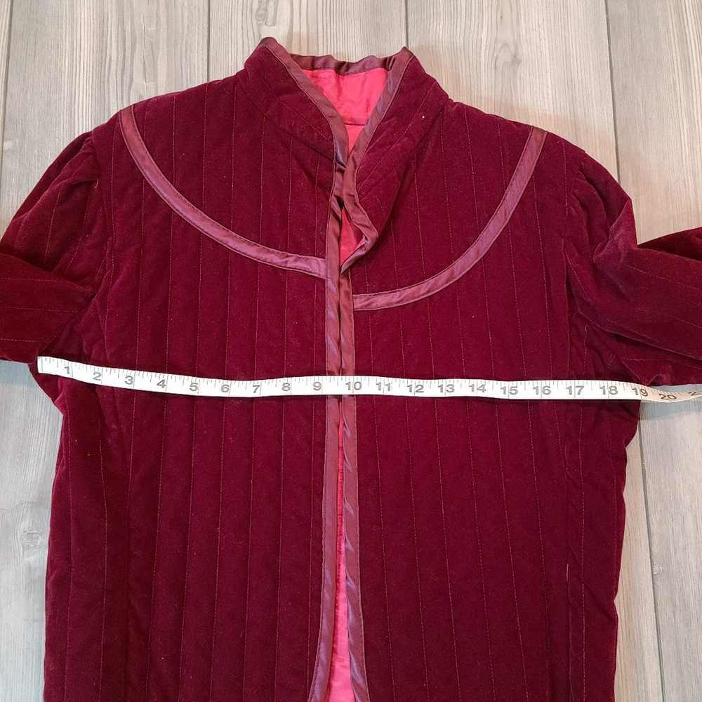 Vintage velvet blazer red velvet jacket Vintage j… - image 9