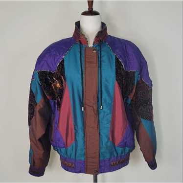 Westbound Jacket Womens Purple Brown Quilted Puff… - image 1