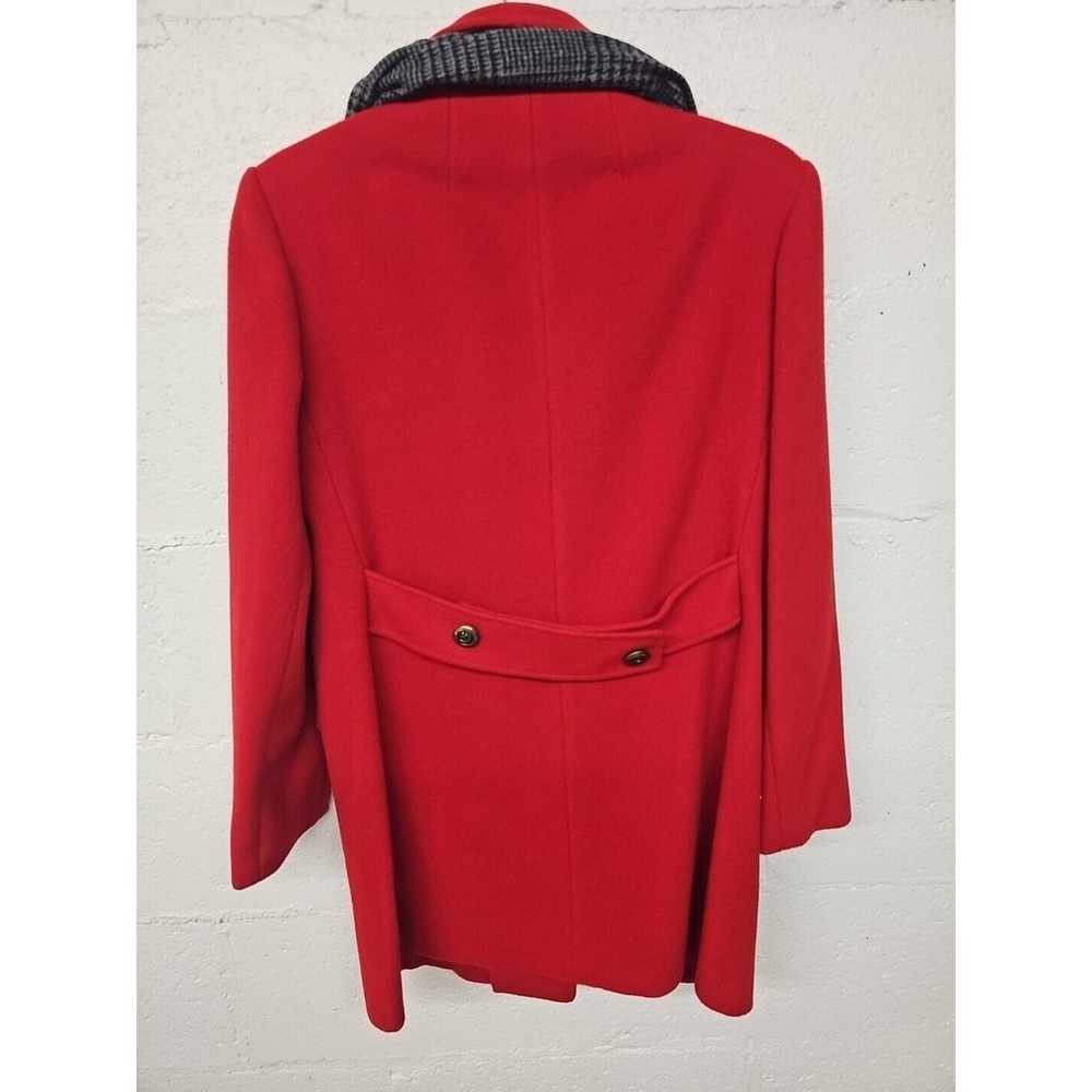 VTG J G Hook 100% Wool Red Pea Coat Metal Buttons… - image 3