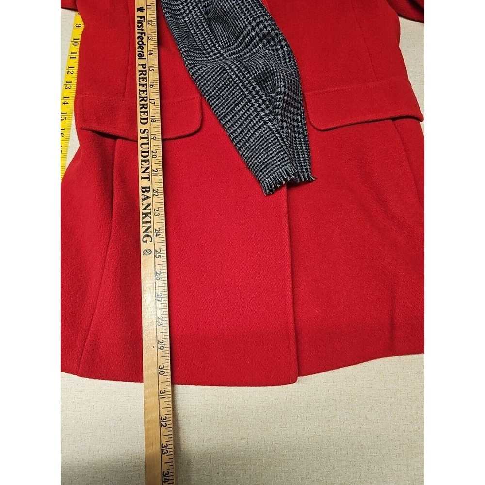 VTG J G Hook 100% Wool Red Pea Coat Metal Buttons… - image 7