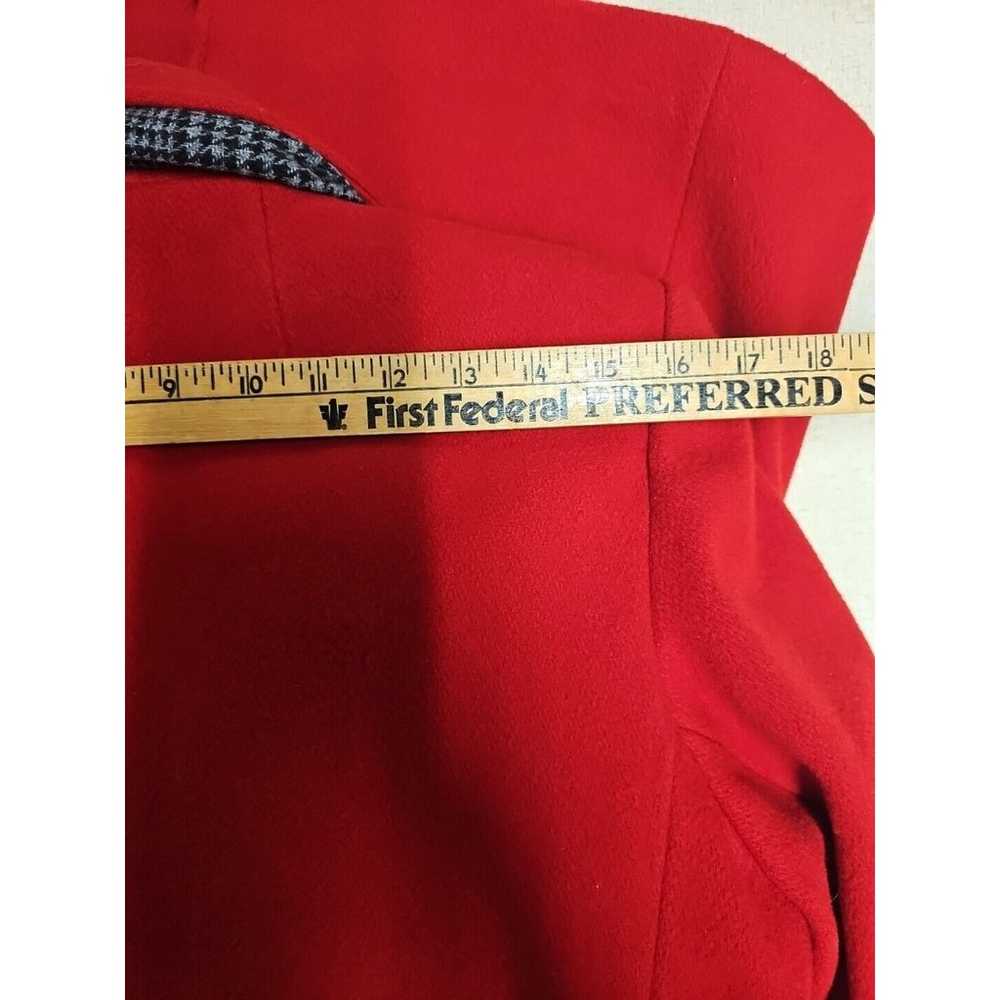 VTG J G Hook 100% Wool Red Pea Coat Metal Buttons… - image 8