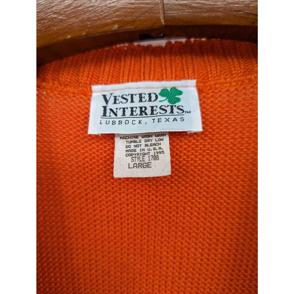 EUC 100% Cotton Vintage Lady Vols Knit Sweater Ve… - image 5