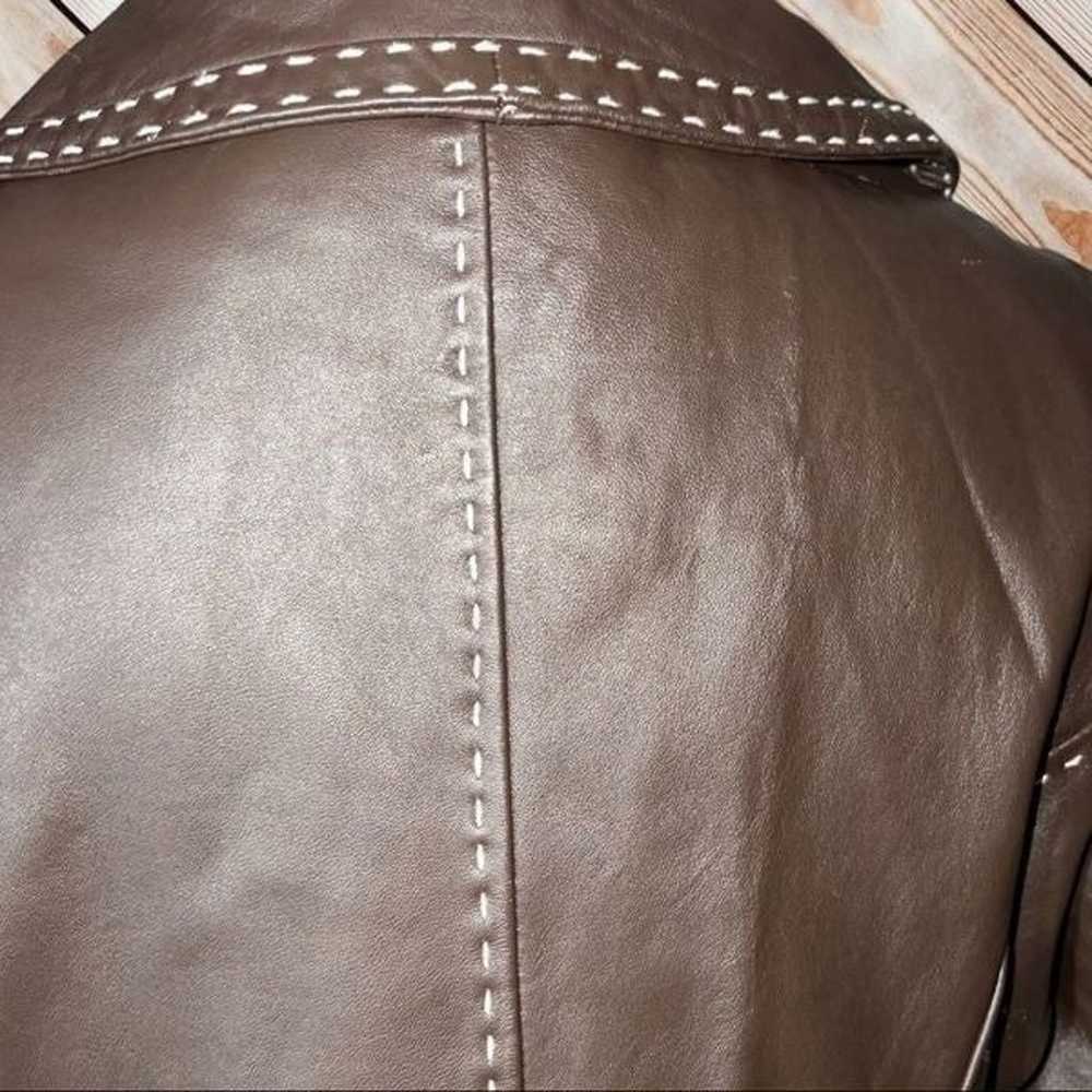 Wilson’s leather chocolate brown cropped jacket w… - image 5