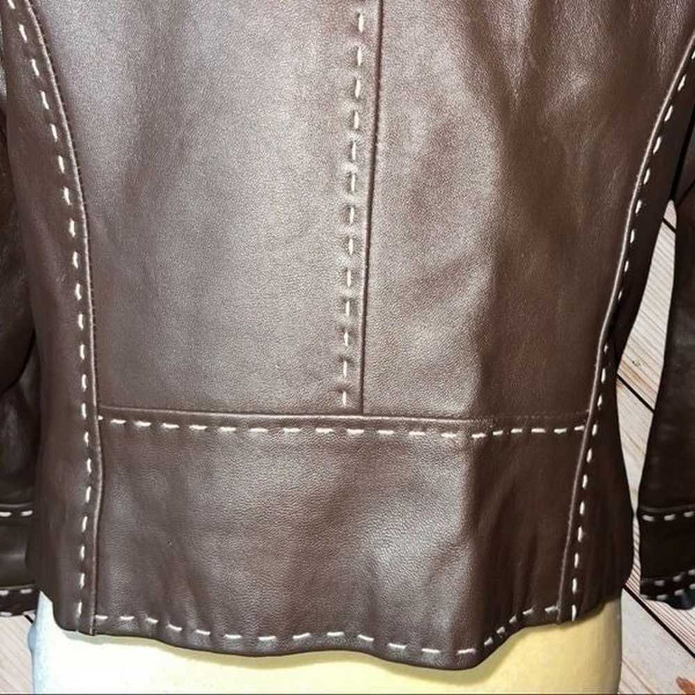 Wilson’s leather chocolate brown cropped jacket w… - image 6