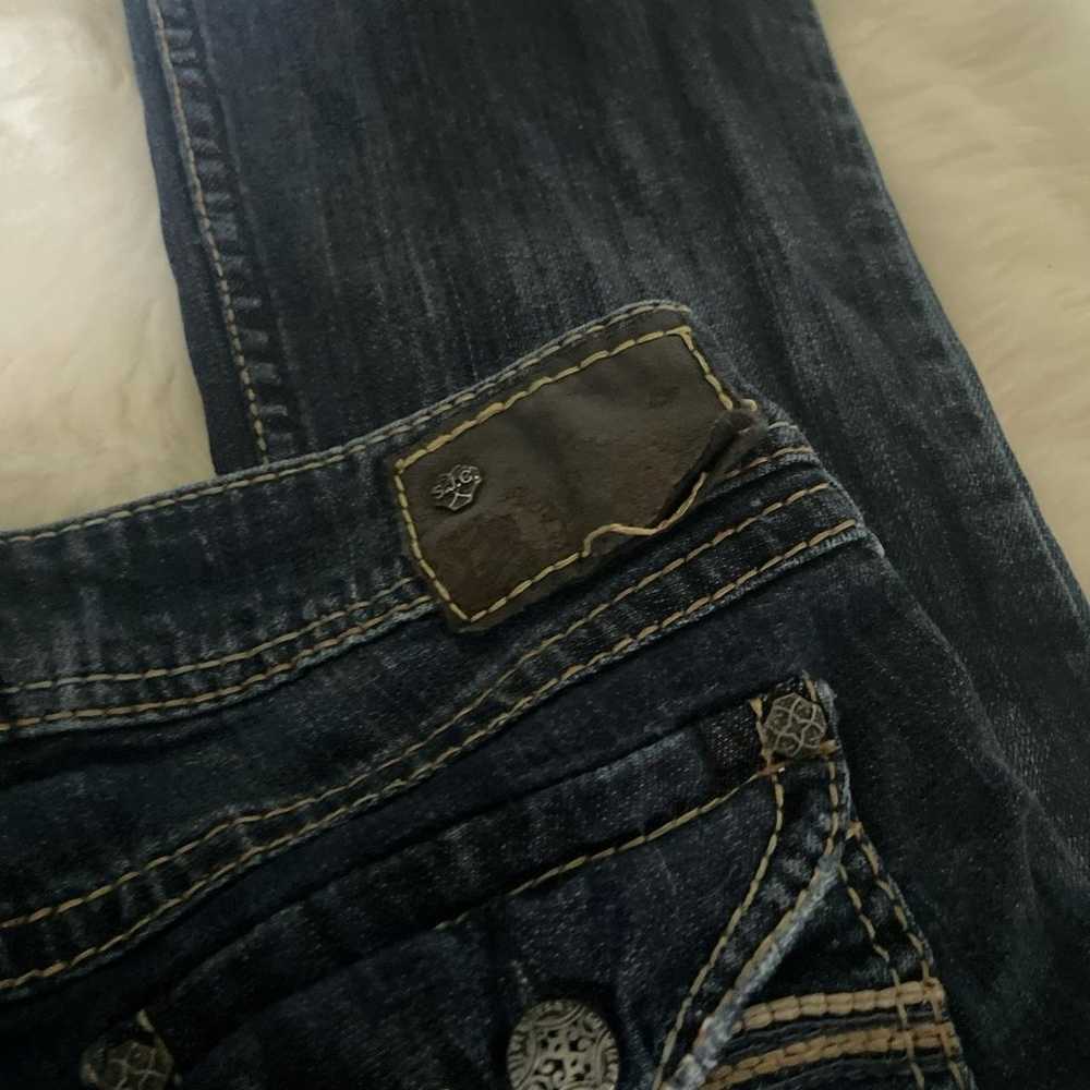 vintage silver low rise bootcut jeans - image 5