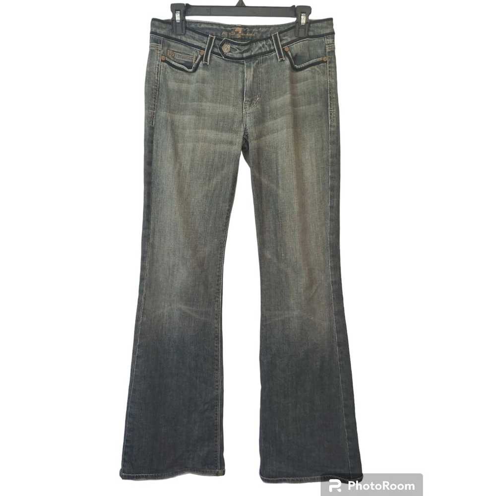 VTG 7 FOR ALL MANKIND Savannah Grey Wash Velvet P… - image 1