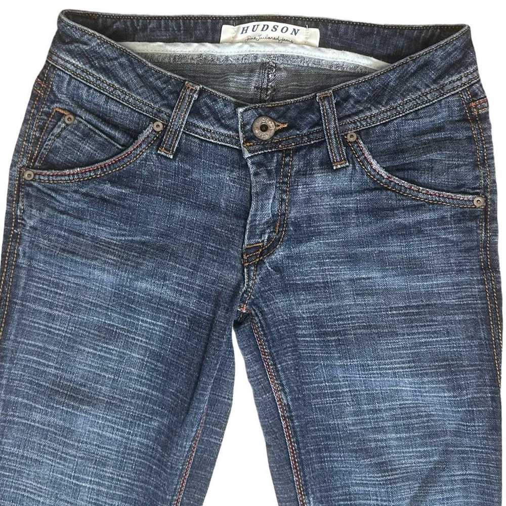 VTG Hudson Womens Mid Rise Jeans, Dark Wash Denim… - image 3